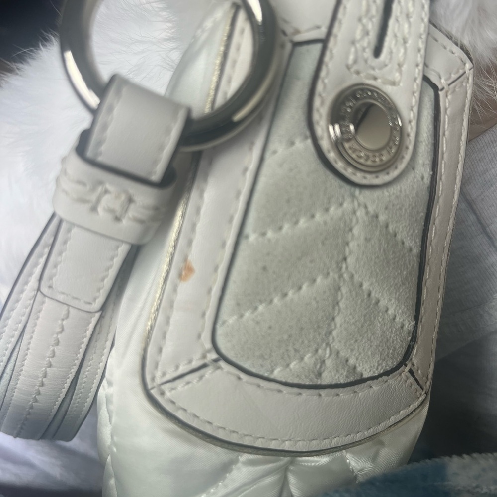 Coach White Fur-Trimmed Shoulder Bag - Picture 15 of 15